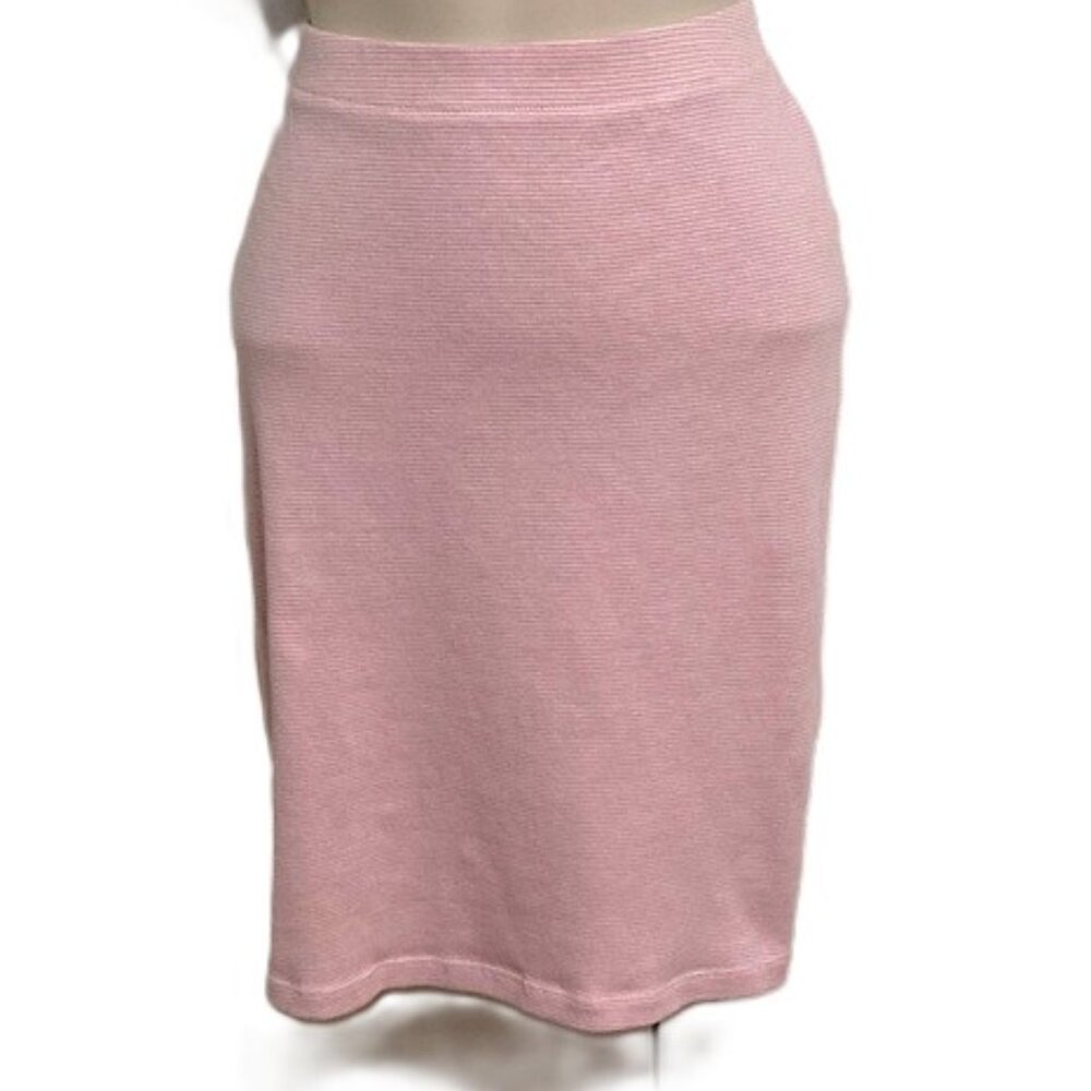NICKI MINAJ Pastel Pink and White Striped Mini Skirt Womens Large